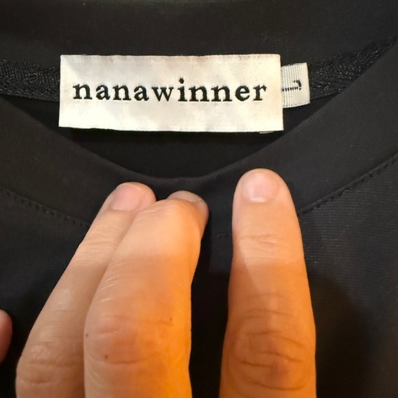 Black Short Sleeve Crew Neck Gathered Blouse - Picture 2 of 4